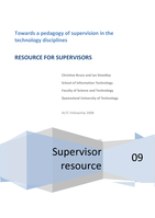 Towards a pedagogy of supervision in the technology disciplines: Resource for supervisors - Supervisor resource 09