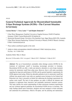 General Technical Approvals for Decentralised Sustainable Urban Drainage Systems (SUDS)—The Current Situation in Germany