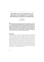 The influence of learning styles on the motivation and engagement of students with reading difficulties