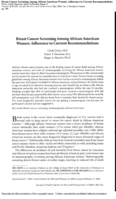 Breast cancer screening among African American women: Adherence to current recommendations