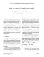 Utilizing BDI features for transactional agent execution