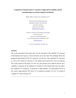 Comparison of human facial UV exposure at high and low latitudes and the potential impact on dermal vitamin D production