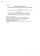 When two universities meet: Fostering research capacity among early career researchers