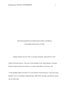 The Relationship Between Objectification Theory and Muscle Dysmorphia Characteristics in Men
