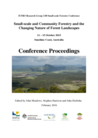 Small-scale and Community Forestry and the Changing Nature of Forest Landscapes, Proceedings from the IUFRO Research Group 3.08 Small-scale Forestry Conference