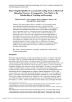 Improving the quality of assessment grading tools in Master of Education courses: a comparative case study in the Scholarship of Teaching and Learning