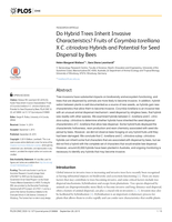 Do Hybrid Trees Inherit Invasive Characteristics? Fruits of Corymbia torelliana X C. citriodora Hybrids and Potential for Seed Dispersal by Bees