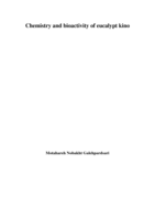 Chemistry and bioactivity of eucalypt kino