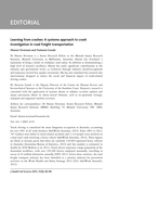 Learning from crashes: a systems approach to crash investigation in road freight transportation