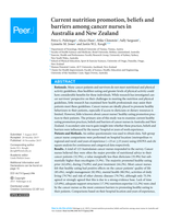 Current nutrition promotion, beliefs and barriers among cancer nurses in Australia and New Zealand