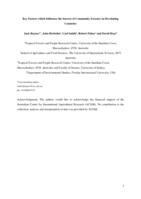 Key factors which influence the success of community forestry in developing countries