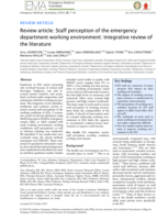 Review article: Staff perception of the emergency department working environment: Integrative review of the literature