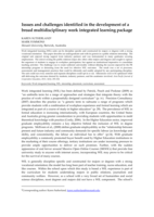 Issues and challenges identified in the development of a broad multidisciplinary work integrated learning package