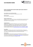 Factors associated with recall of media reports about vitamin D and sun protection