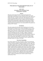 Pre-Service Teacher Perceptions of ICT Teachers