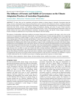 The Influence of Forums and Multilevel Governance on the Climate Adaptation Practices of Australian Organizations