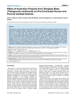 Effect of Australian propolis from stingless bees (Tetragonula carbonaria) on pre-contracted human and porcine isolated arteries
