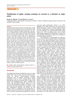 Modification of agility running technique in reaction to a defender in rugby union