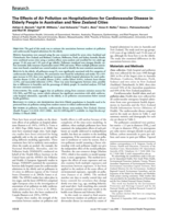 The Effects of Air Pollution on Hospitalizations for Cardiovascular Disease in Elderly People in Australian and New Zealand Cities