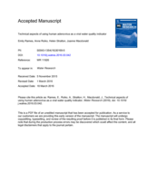 Technical aspects of using human adenovirus as a viral water quality indicator