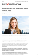 Women overtake men in the media, but not in pay or power