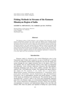 Fishing Methods in Streams of the Kumaon Himalayan Region of India