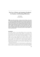 The use of praise and academic feedback for students with reading difficulties