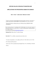 Diffuse solar UV radiation and implications for preventing human eye damage
