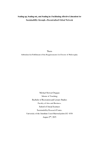 Scaling up, Scaling out, and scaling in: Facilitating effective Education for Sustainability through a Decentralized Global Network