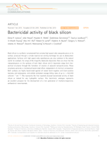 Bactericidal activity of black silicon