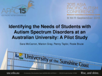 Identifying the Needs of Students with Autism Spectrum Disorders at an Australian University: A Pilot Study