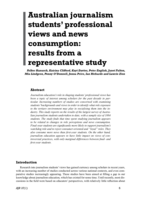 Australian journalism students' professional views and news consumption: Results from a representative study