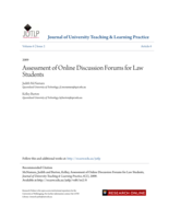 Assessment of Online Discussion Forums for Law Students