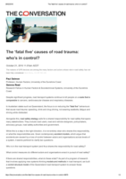 The ‘fatal five’ causes of road trauma: who’s in control?