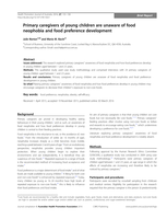 Primary caregivers of young children are unaware of food neophobia and food preference development