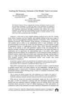 Auditing the Numeracy Demands of the Middle Years Curriculum