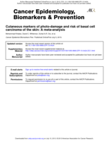 Cutaneous markers of photo-damage and risk of basal cell carcinoma of the skin: A meta-analysis