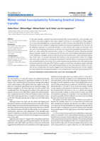 Motor cortex neuroplasticity following brachial plexus transfer