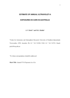 Estimate of annual ultraviolet-A exposures in cars in Australia