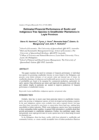 Estimated financial performance of exotic and indigenous tree species in smallholder plantations in Leyte Province