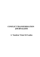 Conflict Transformation Journalism: A 'Sandesa' from Sri Lanka