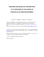 Measured and modelled contributions to UV exposures by the albedo of surfaces in an urban environment