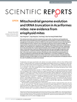 Mitochondrial genome evolution and tRNA truncation in Acariformes mites: new evidence from eriophyoid mites