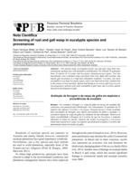 Screening of rust and gall wasp in eucalypts species and provenances
