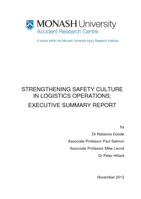 Strengthening safety culture in logistics operations: Executive summary report