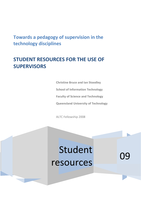 Student resources for the use of supervisors