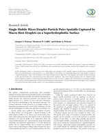 Single Mobile Micro Droplet-Particle Pairs Spatially Captured by Macro Host Droplets on a Superhydrophobic Surface