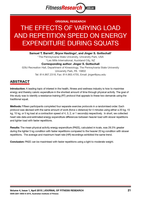 The effects of varying load and repetition speed on energy expenditure during squats