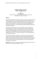 Property Market Analysis: The key to looking forward