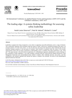 The leading edge: a systems thinking methodology for assessing safety leadership